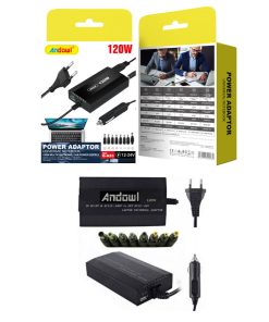 Andowl Universal Φορτιστής Laptop 120W 24V με Αποσπώμενο Καλώδιο Τροφοδοσίας και με σετ βυσμάτων Q-A23 - Power Adaptor