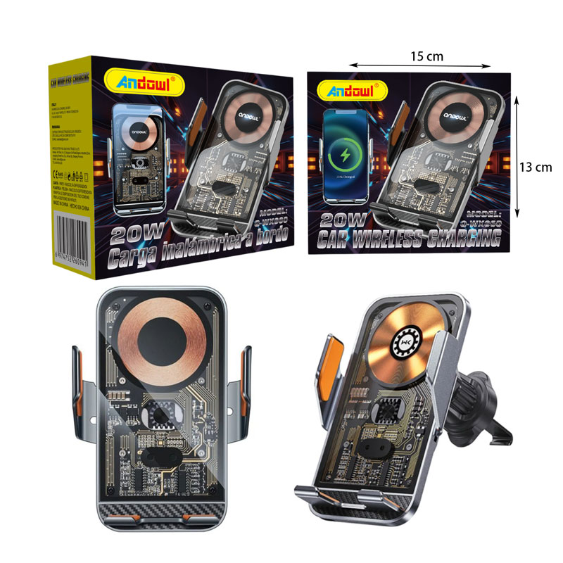 Andowl Q-WX660 Βάση Κινητού Αυτοκινήτου και Ασύρματη Φόρτιση 20W - Car Wireless Charging - Image 7