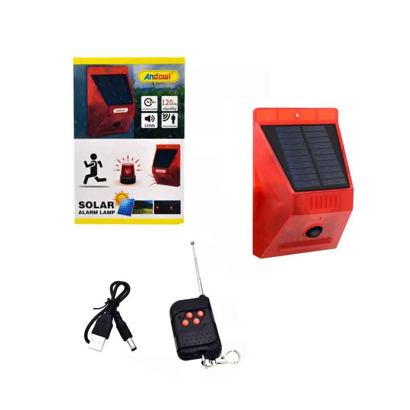 Andowl Ηλιακός Συναγερμός Εξωτερικού Χώρου με Αισθητήρα Κίνησης & Τηλεχειρισμό Q-L911C - Solar alarm Lamp