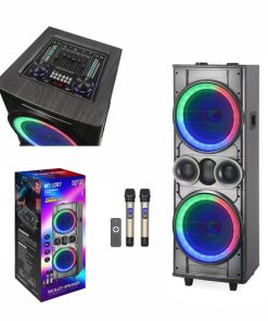 Φορητό ηχείο με 2 μικρόφωνα 12"*2 P.M.P.O. 30000W MT-1287 - Portable stage performance bluetooth trolley speaker