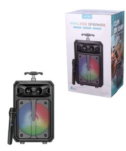 Ασύρματο Ηχείο Karaoke με Μικρόφωνο & Φωτισμό LED 8’’ GTS-2176 - Wireless Bluetooth Speaker with Microphone & LED Lights