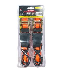 Zhexin Ιμάντας φορτίων 2τεμ 1" x 15FT - Λουριά για στερέωση φορτίου HS-A5-07SP -  Ratchet tie