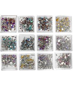 Διακοσμητικά νυχιών σε διάφορα σχέδια 12τμχ - Nail decorations 12pcs