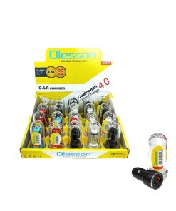 Φορτιστής αυτοκινήτου Olesson 4.8A+QC4.0 SD-51 20τεμ. - Car charger