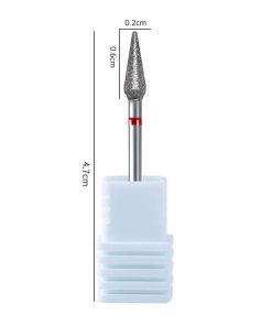 Φρεζάκι Τροχού Διαμαντόφρεζα Φλόγα Κόκκινο #17 - Carbide nail drill bit
