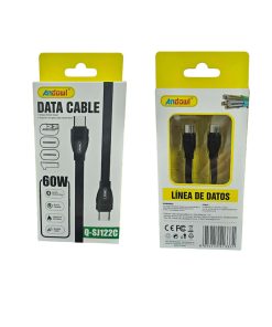Andowl Καλώδιο δεδομένων Type C σε Type C 60W Q-SJ122C - Data Cable