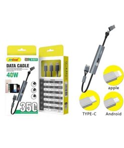 Andowl Καλώδιο φόρτισης και μεταφοράς δεδομένων 6 σε 1 με με ενσωματωμένο καλώδιο Micro / iOS / TypeC Q-SJ11 - Data Cable