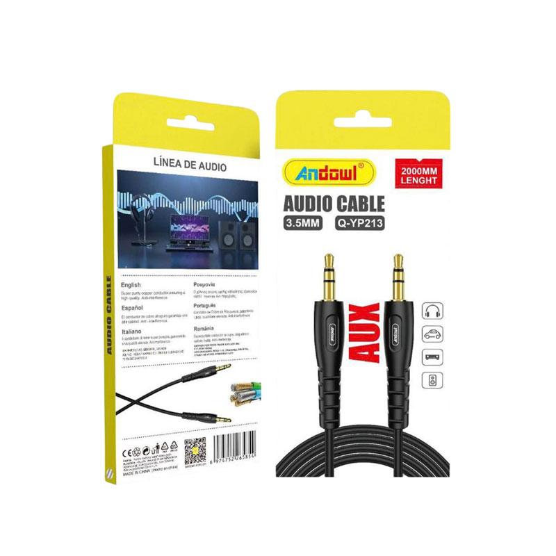 Andowl Καλώδιο Ήχου 3.5mm σε 3.5mm - 2m Q-YP213 - Audio Cable