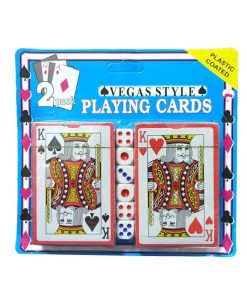 Τράπουλα σετ 2τμχ και ζάρια - Vegas style playing cards 2pcs