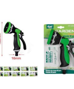 KMT Πιστόλι για Λάστιχο Ποτίσματος με 10 Λειτουργίες Ψεκασμού 18×1.6 cm - Pistol Garden
