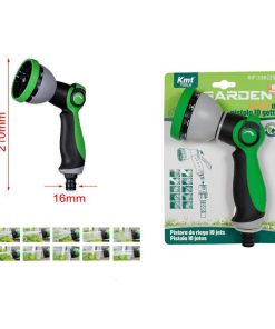 KMT Πιστόλι για Λάστιχο Ποτίσματος με 7 Λειτουργίες Ψεκασμού Πράσινο 21×1.6 cm -  Watering Hose Gun