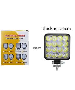 Προβολέας αυτοκινήτου Τετράγωνο 16LED 48W 6.5cm – Car Super-power Square LED