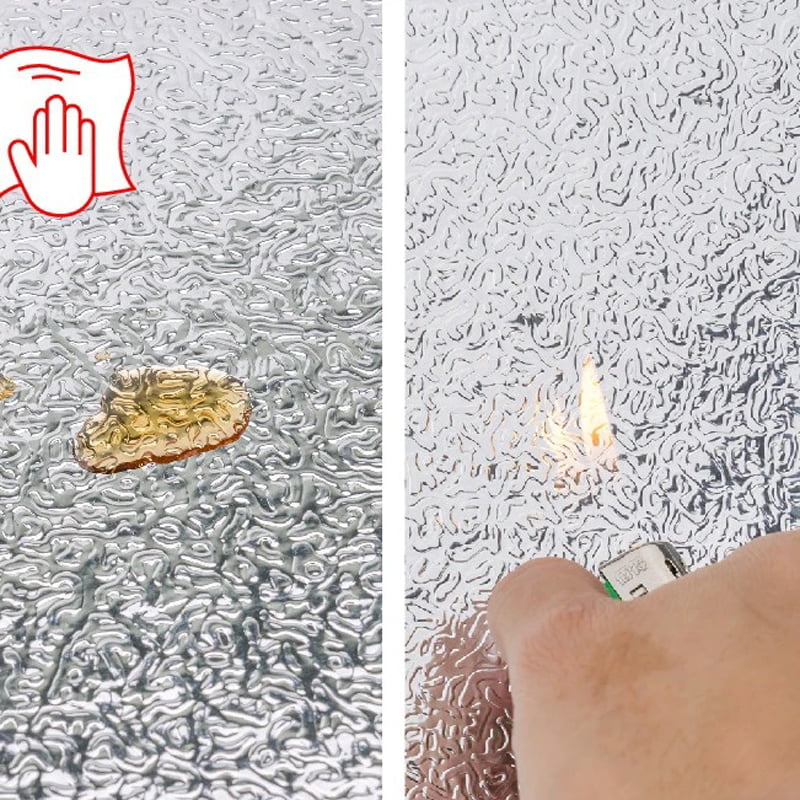 Αυτοκόλλητα τοίχου φιλμ αλουμινίου 60cm - Kitchen Oil-proof Waterproof Stickers - Image 2