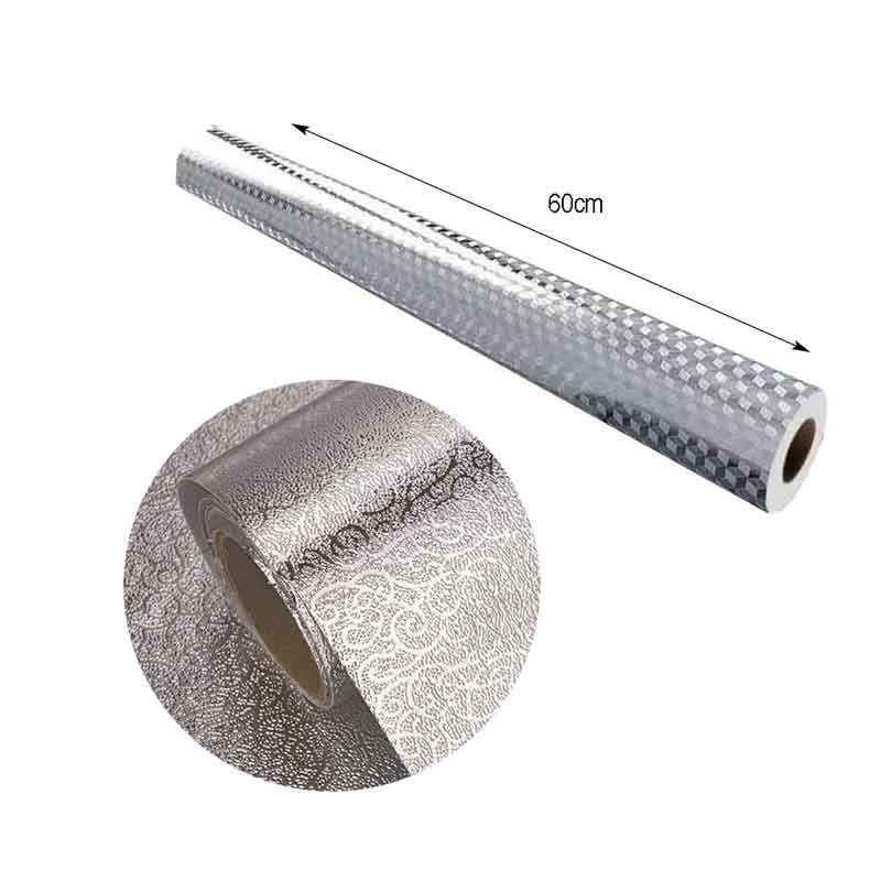 Αυτοκόλλητα τοίχου φιλμ αλουμινίου 60cm - Kitchen Oil-proof Waterproof Stickers - Image 3