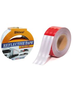 Αυτοκόλλητη αντανακλαστική ταινία 5m x 5cm κόκκινο/λευκό - Reflective tape