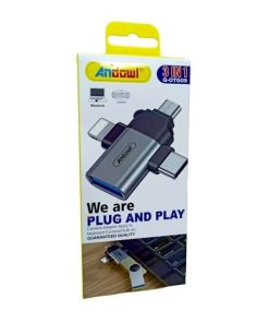 Andowl 3 σε 1 Αντάπτορας HUB Q-OTG09 Μαύρο – HUB