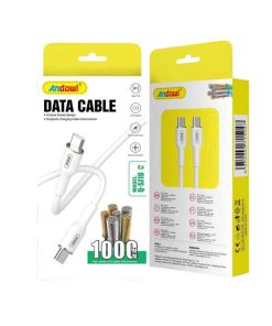 Andowl Καλώδιο δεδομένων Type-c σε Type-c 5A 1M Q-SJ10 - Data Cable