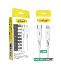 Andowl Καλώδιο δεδομένων Type-c σε Lightning 30W Q-SJ7B - Data Cable