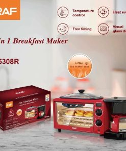 RAF 3 σε Ηλεκτρικός φούρνος με καφετιέρα R.5308R - 3 in 1 Breakfast Maker
