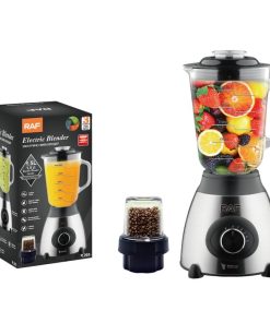 RAF Μπλέντερ με Γυάλινη Κανάτα 1.5lt 1000W Inox R.295 - Electric Blender