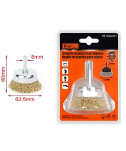 KMT Tools Συρματόβουρτσα Καμπάνα για Δράπανο 62.5mm Ø6mm RIF:9363551 - Drill Brush