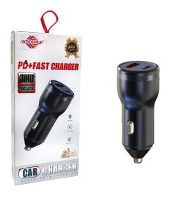 Wisdomup Φορτιστής Αυτοκινήτου με 2 θύρες CC-13 38W - PD + Fast car charger