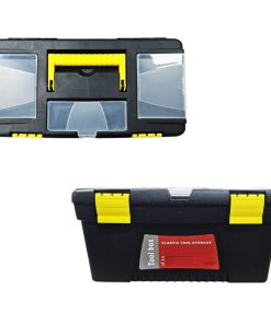 Πλαστική Εργαλειοθήκη με Κλιπ Ασφαλείας – 43cm x 23cm x 23cm G-717 - Plastic Tool Storage