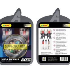 Andowl Καλώδιο 3 RCA σε 3 RCA 2.0M Q-HD622 - Cable public to public