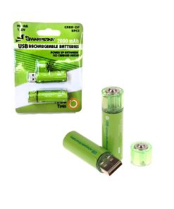 Επαναφορτιζόμενη μπαταρία USB Λιθίου Νi-AA 1.5V - 2000mAh - 2 τεμάχια - USB Rechargeable Battery