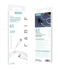 Treqa Kαλώδιο δεδομένων USB σε Type-C 6A 1m CA-8643 - Fast Charging Data Cable