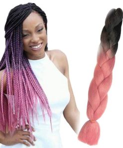 Yuan yao Μαλλιά για Ράστα ombre μαύρο/ροζ BY6 - Rasta hair