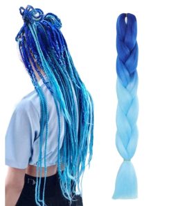 Yuan yao Μαλλιά για Ράστα ombre μπλε/γαλάζιο BY45 - Rasta hair