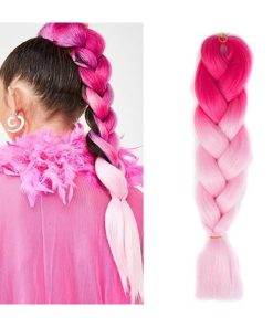 Yuan yao Μαλλιά για Ράστα ombre φούξια/ροζ BY40 - Rasta hair