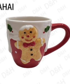 ΚΟΚΚΙΝO-ΛΕΥΚΟ ΚΟΥΠΑ ΜΕ GINGERBREAD MAN 13*9*10