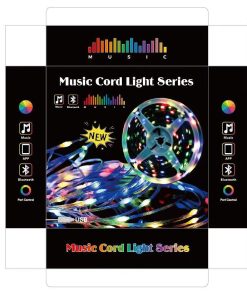 100L 10m USB music rubber cable transparent cable warm light