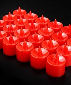 LED round red shell candle light (24PCS)