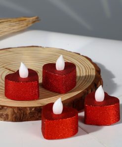 LED pink love red candle light (12PCS)