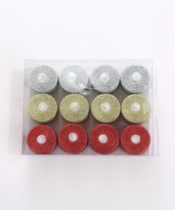 LED dusting round color candle light (12PCS)