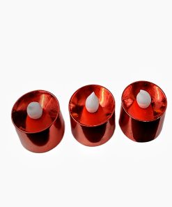 LED round red candle light (12PCS)