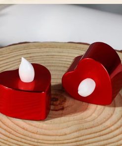 LED wave red candle light (12PCS)