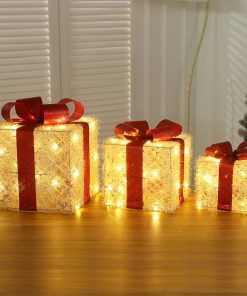 ΣΕΤ 3 ΔΙΑΚΟΣΜΗΤΙΚΑ ΚΟΥΤΙΑ ΔΩΡΩΝ ΜΕ LED ΛΑΜΠΕΣ 15/20/20ΕΚ