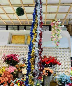 ΔΙΑΚΟΣΜΗΤΙΚΗ ΓΙΡΛΑΝΤΑ-ΤΡΕΣΑ ΑΣΗΜΙ-ΧΡΥΣΟ-ΚΟΚΚΙΝΟ-ΠΡΑΣΙΝΟ-ΜΠΛΕ