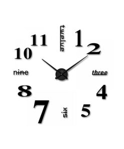 Μεγάλο Τρισδιάστατο 3D Ρολό τοίχου ZH015 Ασημί - JINGONG DIY CLOCK