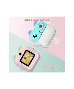 Ψηφιακή Παιδική Φωτογραφική Μηχανή Στιγμιαίας Εκτύπωσης 2,4″ Print Camera σε Μπλε Χρώμα – OEM