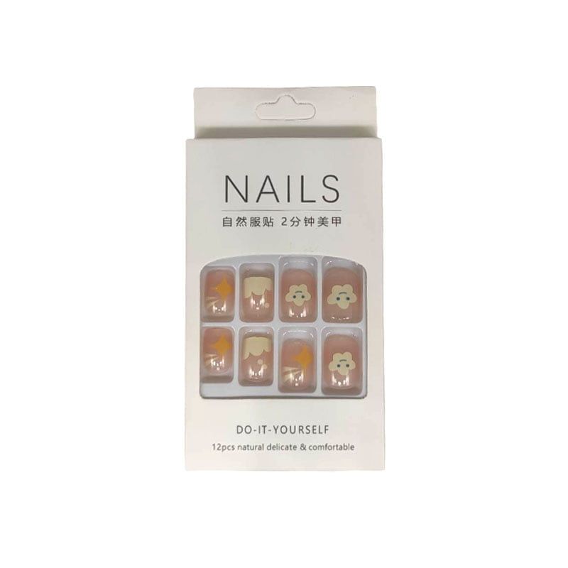 Αυτοκόλλητα νύχια σε διάφορα σχέδια 12 τμχ - Press-on fake nails - Image 12
