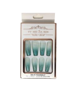 Αυτοκόλλητα νύχια σε διάφορα σχέδια 12 τμχ - Press-on fake nails