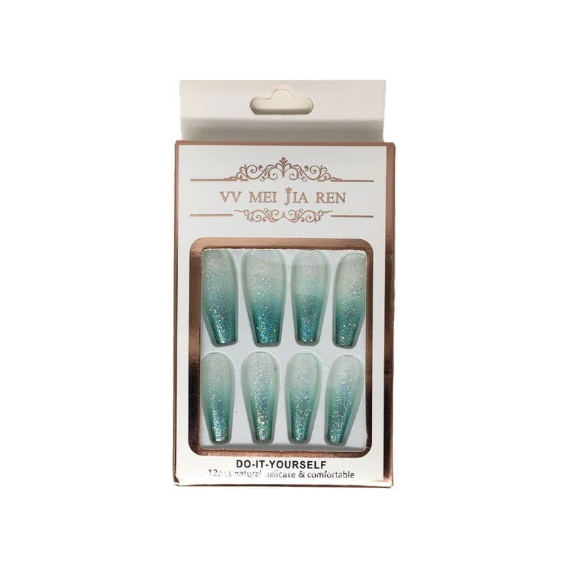 Αυτοκόλλητα νύχια σε διάφορα σχέδια 12 τμχ - Press-on fake nails