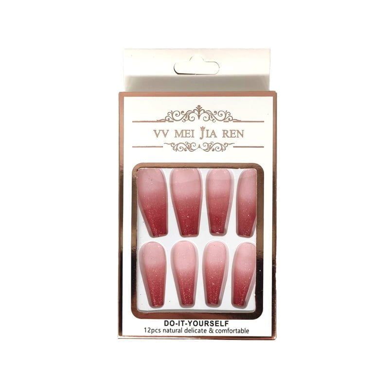 Αυτοκόλλητα νύχια σε διάφορα σχέδια 12 τμχ - Press-on fake nails - Image 2