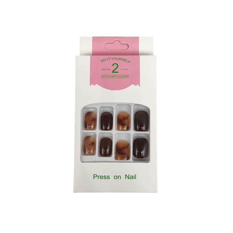 Αυτοκόλλητα νύχια σε διάφορα σχέδια 12 τμχ - Press-on fake nails - Image 4