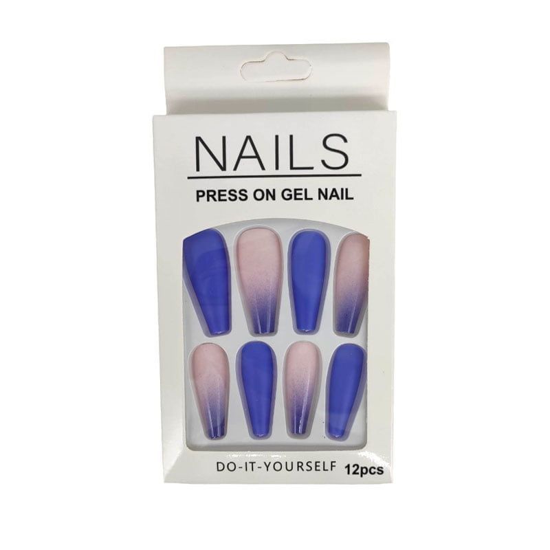 Αυτοκόλλητα νύχια σε διάφορα σχέδια 12 τμχ - Press-on fake nails - Image 4